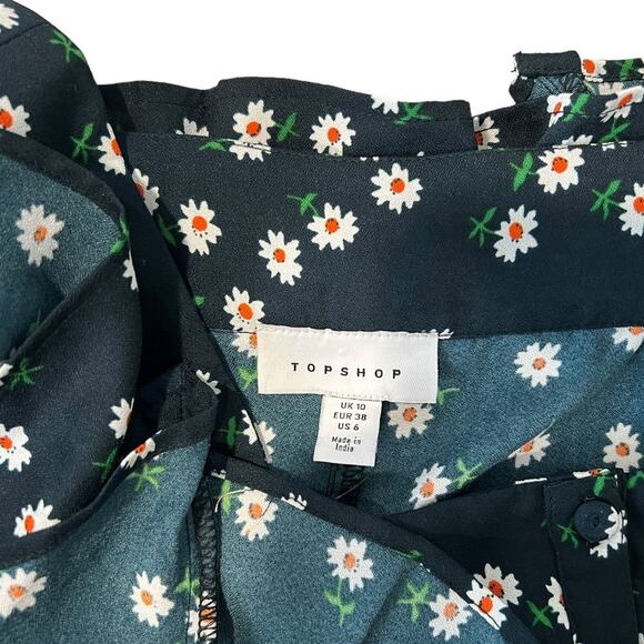 Topshop Womens Floral Romper Long Sleeve 6 NWT - Picture 9 of 10